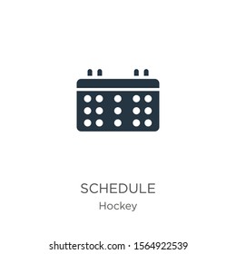 Schedule icon vector. Trendy flat schedule icon from hockey collection isolated on white background. Vector illustration can be used for web and mobile graphic design, logo, eps10