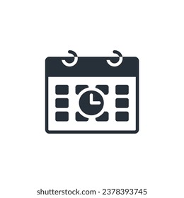 schedule icon. vector.Editable stroke.linear style sign for use web design,logo.Symbol illustration.