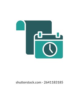 schedule icon. vector.Editable stroke.linear style sign for use web design,logo.Symbol illustration.