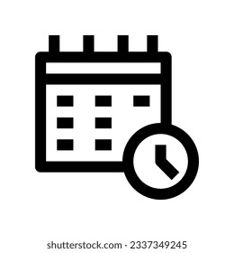 schedule icon for your website, mobile, presentation, and logo design.