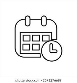 schedule icons. simple line vector