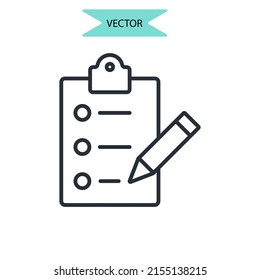Schedule icons  symbol vector elements for infographic web