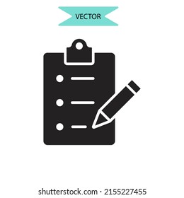 Schedule icons  symbol vector elements for infographic web