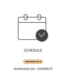 schedule icons  symbol vector elements for infographic web