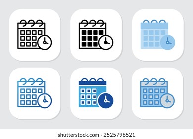 Iconos de programación con varios estilos de diseño