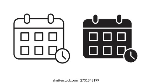 Símbolo de Vector de iconos de programación con trazo editable y versiones planas