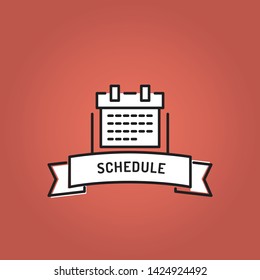 SCHEDULE AND ILLUSTRATION ICON CONCEPT