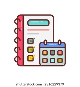 Schedule Keeping icon in vector. Illustration