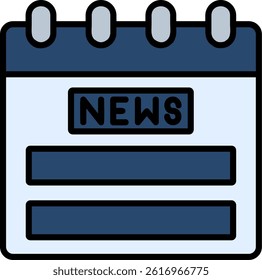 Schedule Line Filled Vector Icon Design