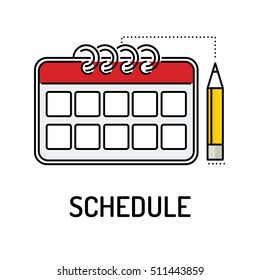 SCHEDULE Line icon