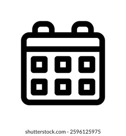schedule line icon. Clean and minimalist vector icon for websites, mobile apps, presentations, and logos. Fully scalable and customizable for any project.