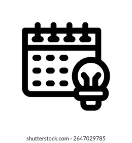 schedule line icon. Clean and minimalist vector icon for websites, mobile apps, presentations, and logos. Fully scalable and customizable for any project.