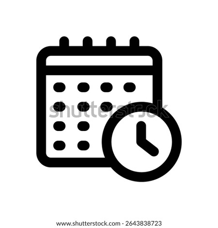 schedule line icon. Clean and minimalist vector icon for websites, mobile apps, presentations, and logos. Fully scalable and customizable for any project.