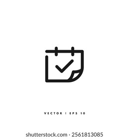 Schedule Line Icon. Editable Stroke