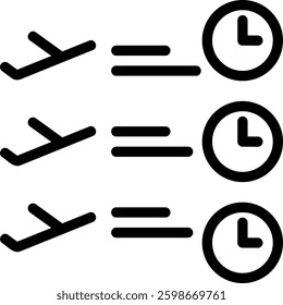 schedule line icon illustration vector