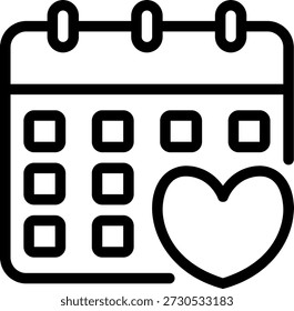 schedule line icon illustration vector
