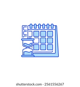 Schedule Line Icon. linear style sign for mobile concept and web design. Outline vector icon.