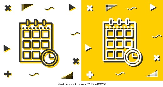 schedule line icon. Simple outline style.schedule linear sign. Vector illustration isolated on white background. Editable stroke EPS 10