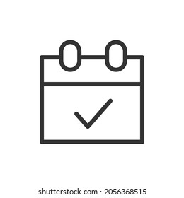 Schedule line icon. Web symbol for web and apps. Sign design in outline style. Schedule stroke object.