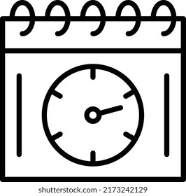 Schedule Line Vector Icon Design