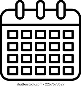 Schedule Line Vector Icon Design