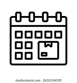 Schedule Line Vector Illustration On White Background.