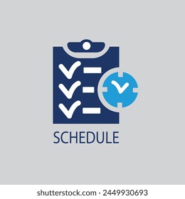 Schedule Logo Design Template Vector Image Assets