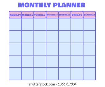 Schedule for making a calendar and planning for the month.