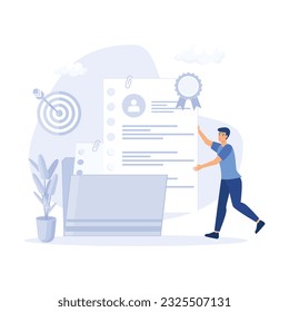 Schedule management. Business and organization concept. flat modern vector illustration