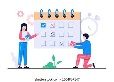 ilustración plana de concepto de administración de programas