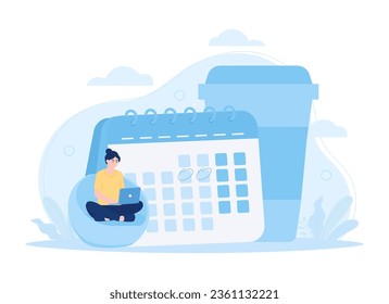 Ilustración plana del concepto de tendencia de administración de planificación