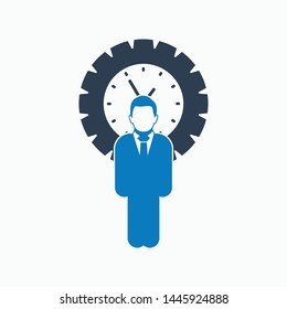 Schedule manager icon. Flat style vector EPS.
