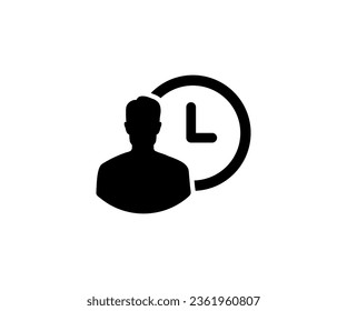 Schedule manager icon. Worktime icon. Business people, human resources, office management vector design and illustration.
