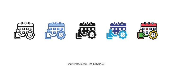 Schedule Meeting  icon sets collection multi style
