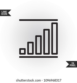 Schedule minimalistic vector icon. Chart line minimal icon for flat mobile app and web design.