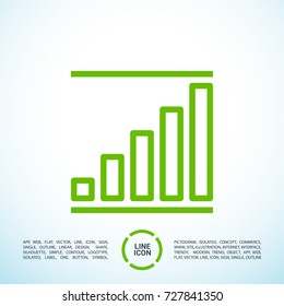 Schedule minimalistic vector icon. Chart line minimal icon for flat mobile app and web design.