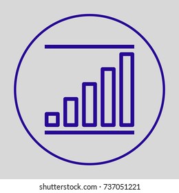 Schedule minimalistic vector icon. Chart line minimal icon for flat mobile app and web design.