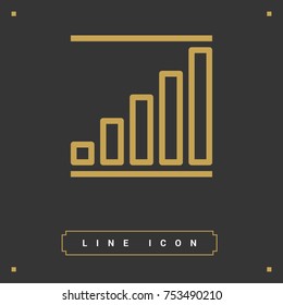 Schedule minimalistic vector icon. Chart line minimal icon for flat mobile app and web design.