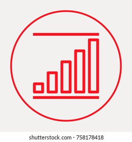 Schedule minimalistic vector icon. Chart line minimal icon for flat mobile app and web design.