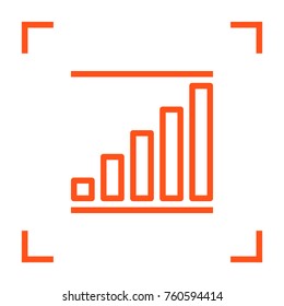 Schedule minimalistic vector icon. Chart line minimal icon for flat mobile app and web design.