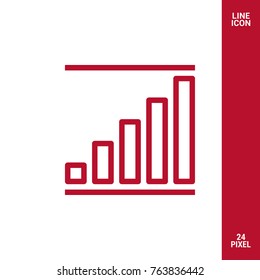 Schedule minimalistic vector icon. Chart line minimal icon for flat mobile app and web design.