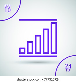 Schedule minimalistic vector icon. Chart line minimal icon for flat mobile app and web design.