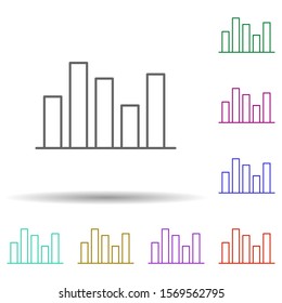 Schedule multi color icon. Simple thin line, outline vector of web icons for ui and ux, website or mobile application