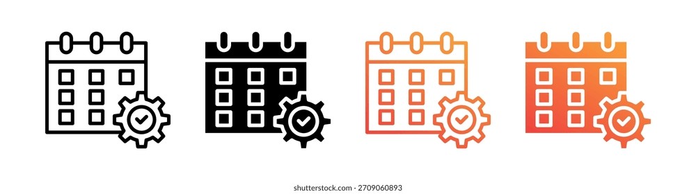Programar Vector de conjunto de iconos de estilos múltiples