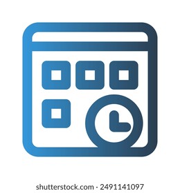 Schedule outline icon. with gradient colors suitable for interfaces, websites, UI and mobile apps.