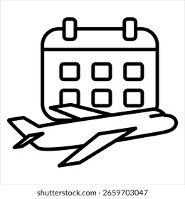 Schedule Outline Icon Vector Illustration