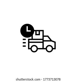 Programar Icono de recolección en glifo plano negro, estilo relleno aislado en fondo blanco