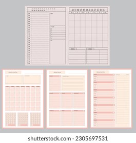 Schedule Planner template design vector