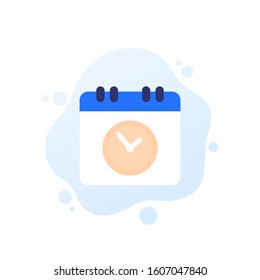 Schedule, planning icon on white