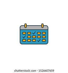 Schedule Planning icon. Outline filled creative elemet from business management icons collection. Premium schedule planning icon for ui, ux, apps, software and infographics.